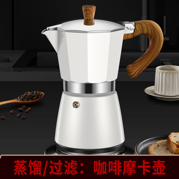 Mocha Pot, American Hand-brewed Coffee Pot Extract Coffee Filter Pot Filter Cup Octagonal Electric Brewed Coffee Portable Mocha Pot
