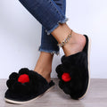 2024 new women's cotton slippers - casual, indoor, autumn/winter, thick-soled, floral, cute plush slippers for home and outdoor wear