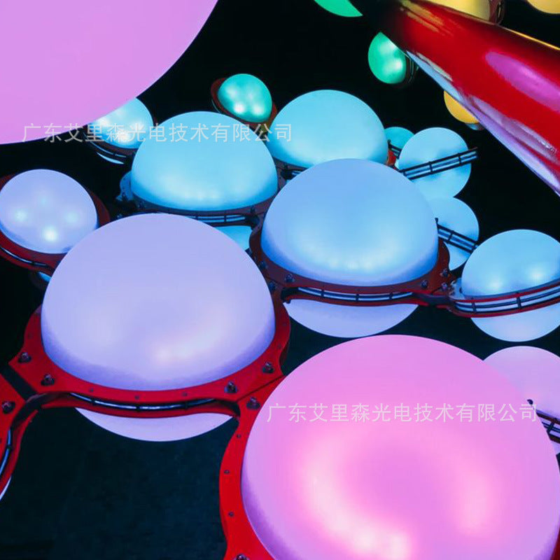 Acrylic matte ball installation art installation shopping mall square Meichen decorative outdoor luminous ball landscape light