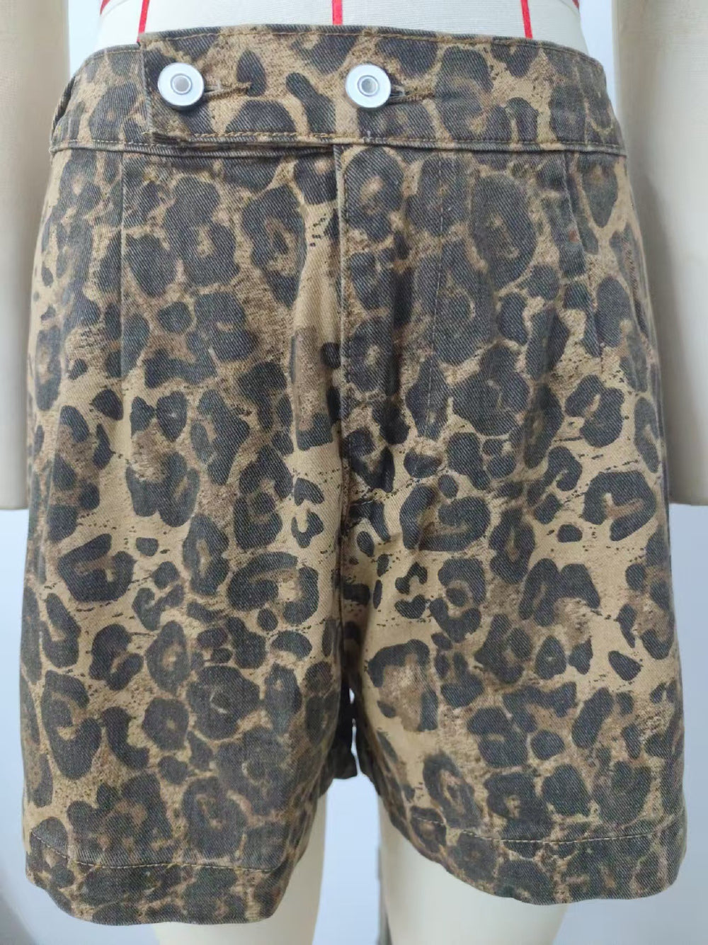European and american cross-border foreign trade women's clothing new  independent station washed fashion hot girl leopard print denim suit vest