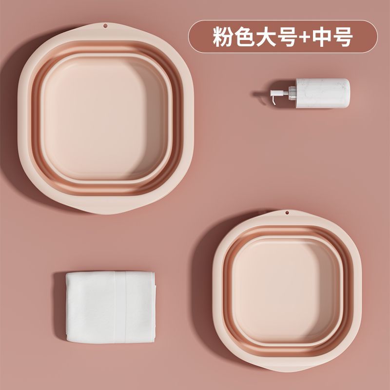 Collapsible washbasin - portable travel basin, thickened plastic basin, available in small and large sizes, perfect for home, dorm, and laundry use