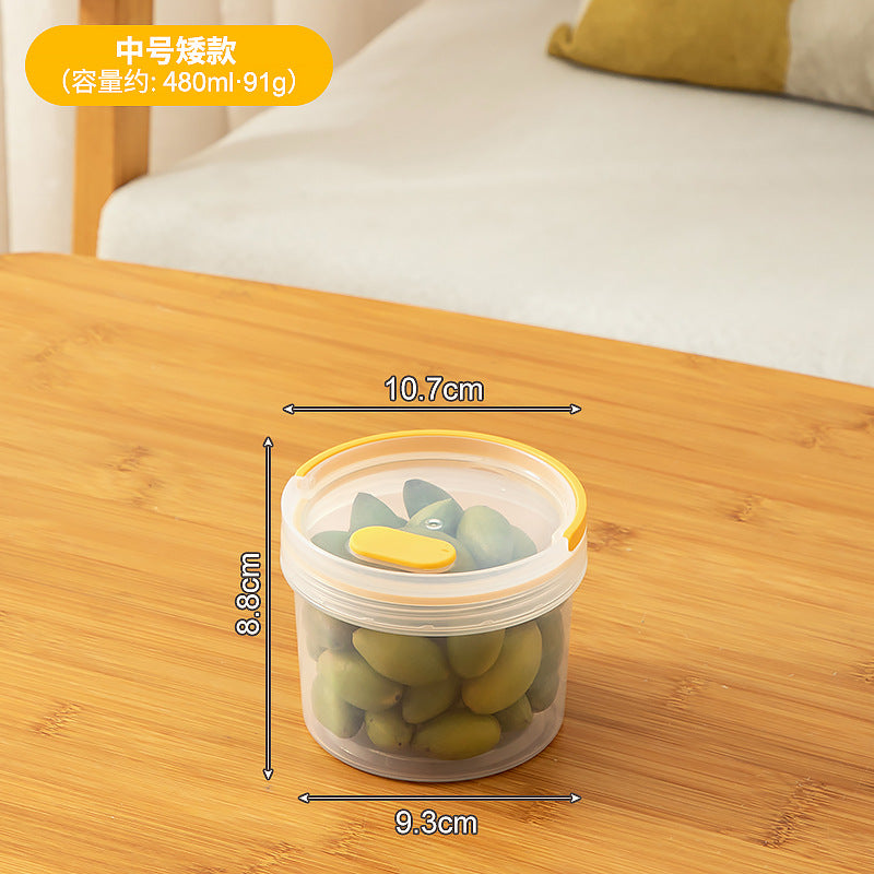 Portable Portable Orange Olive Storage Box Plastic Food Grade Sealed Fresh-keeping Box Kitchen Refrigerator Fruit Storage Box