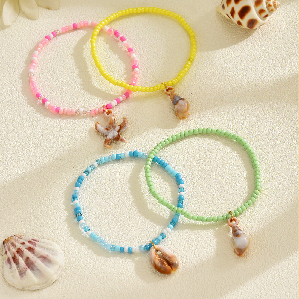 Bohemian seed bead bracelet wholesale - cross-border seashell jewelry - women's starfish bracelet - niche, high-end, and accessible luxury hand jewelry