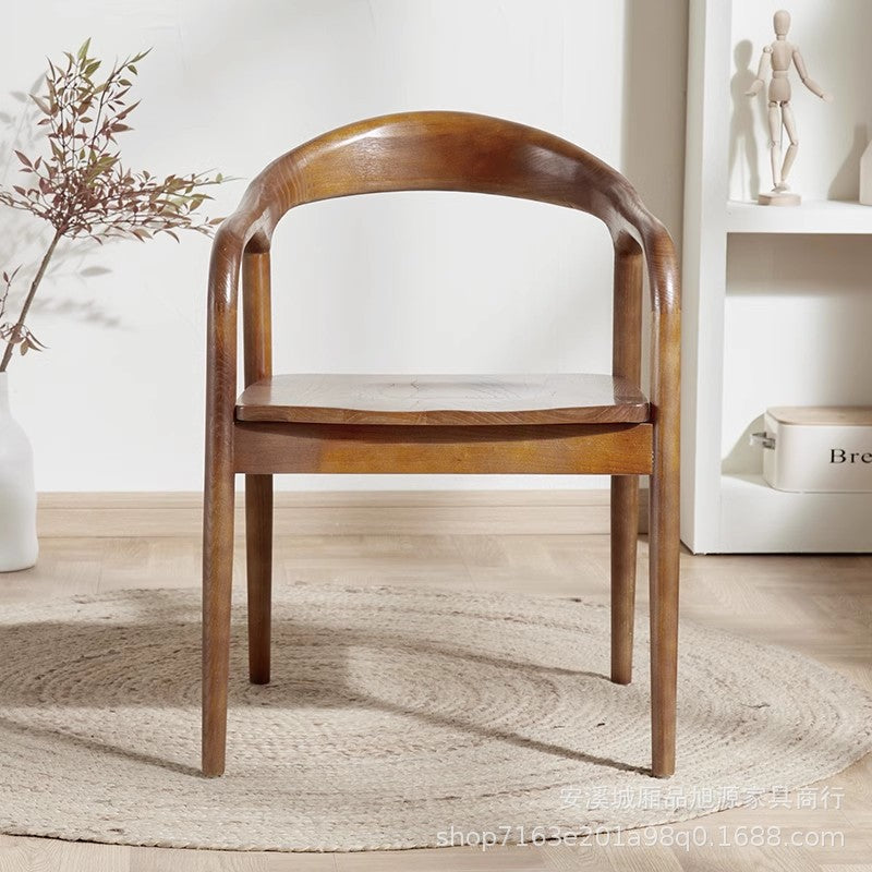 Chinese restaurant all solid wood dining chair creative study back chair Shu Mei Te chair sales department tea log negotiation chair