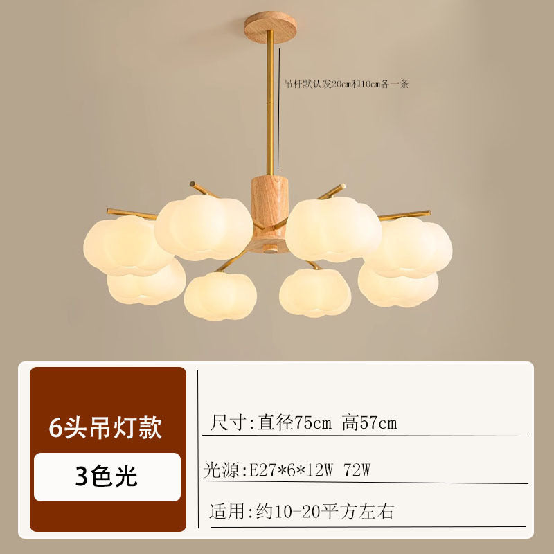 Log living room chandelier dining room light Japanese-style wabi-sabi wind homestay lighting retro wind hotel shop light bedroom lighting
