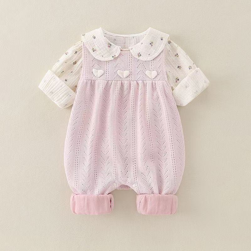 Spring autuminfant super cute baby suit spring style baby shirt clothes overalls outing two-piece set