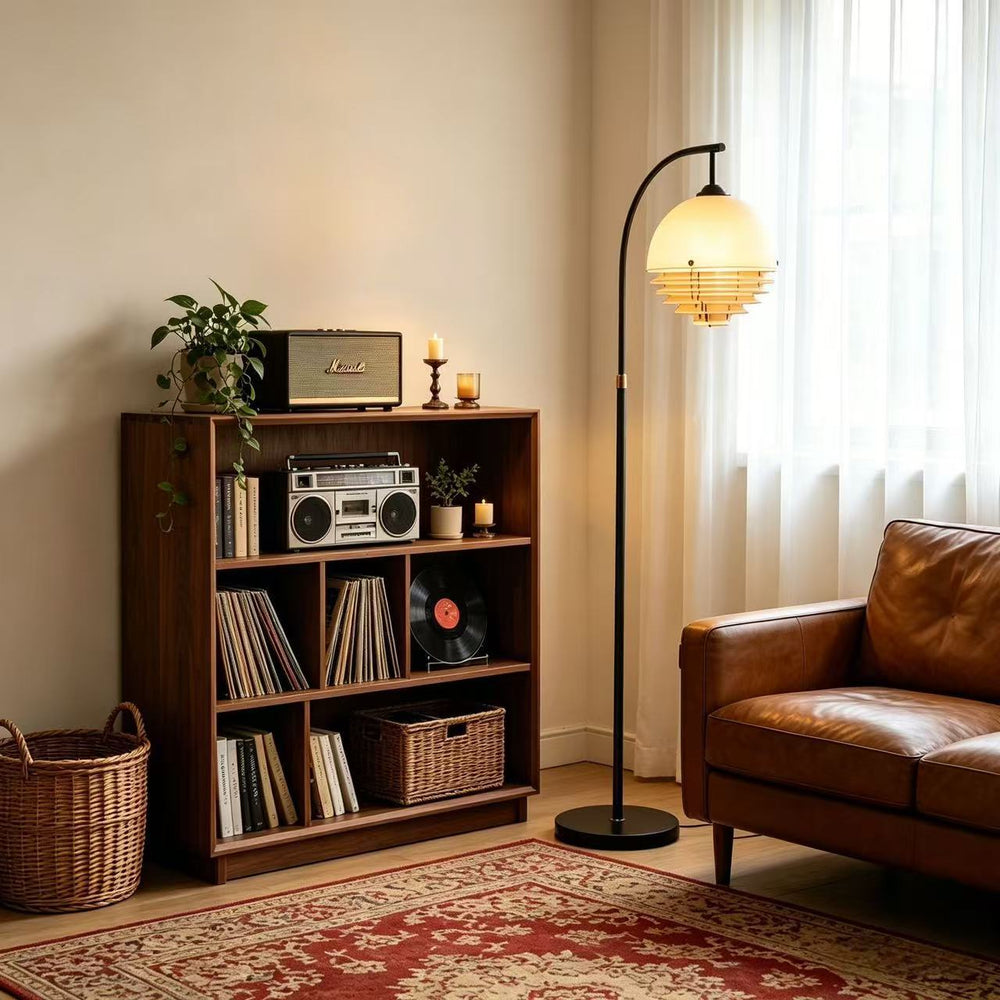 New bedside floor lamp, living room sofa side atmosphere all-in-one fishing lamp, medieval style bedroom bedside lamp