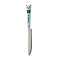 Cartoon stainless steel cutlery set: cute kids' forks with stylish ceramic handles, exquisite dessert spoons, and serving spoons