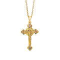 popular copper micro-embedded accessible luxury cross necklace for women fashioneasiest for matchelegant non-fading clavicle chain jewelry