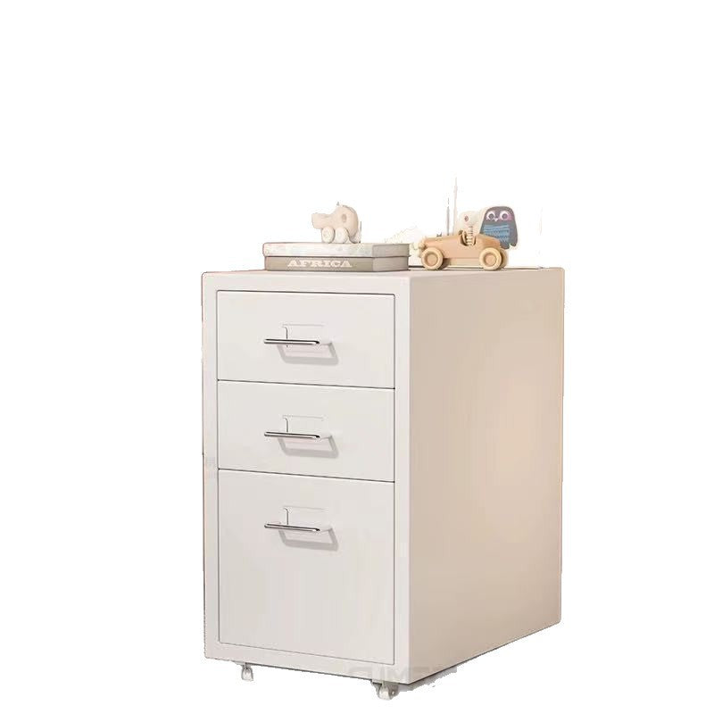 Drawer-type storage cabinet under the desk, drawer cabinet with lock, bedside table, multi-layer iron storage cabinet
