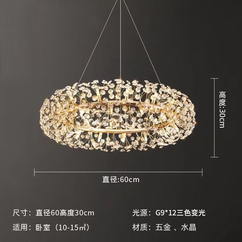 Dandelion crystal chandelier - luxury living room, bedroom, dining room lighting - high-end crystal chandelier - modern creative design for clothing stores