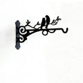European-style wall-mounted iron flower basket, wall decor hanging basket, flower rack, hanging plant stand, living room balcony green plant ornament, black