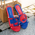 plus sizefashion style flats square toe beach sandals  summernew arrivalexport open toe women's shoes in stock