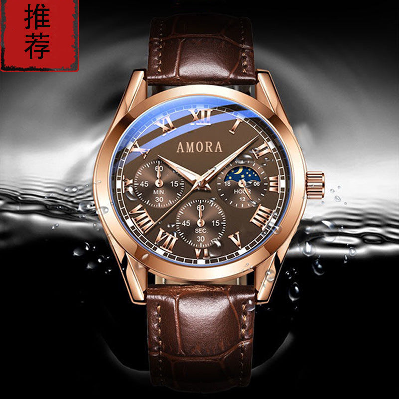 2025 men's automatic non-mechanical quartz bowl watch - luminous fashion casual watch for young men
