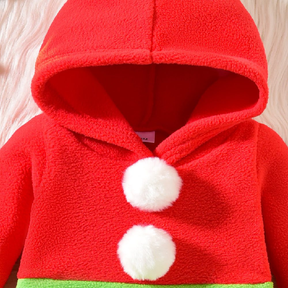 Baby christmas party outfit patchwork romper