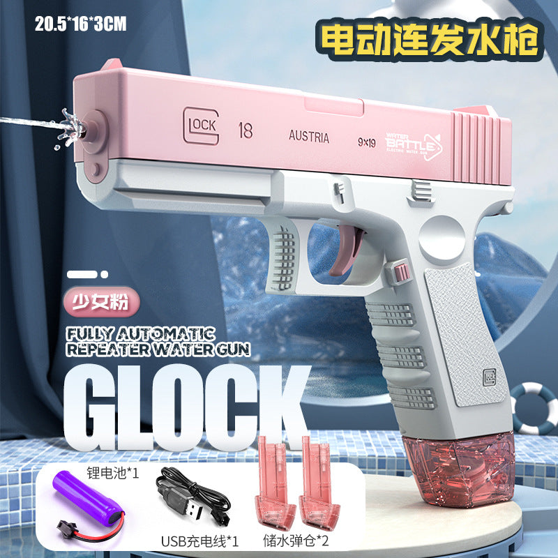 new fully automatic electric desert eagle water gun toy with light burst 1911 water splashing festival wholesale men