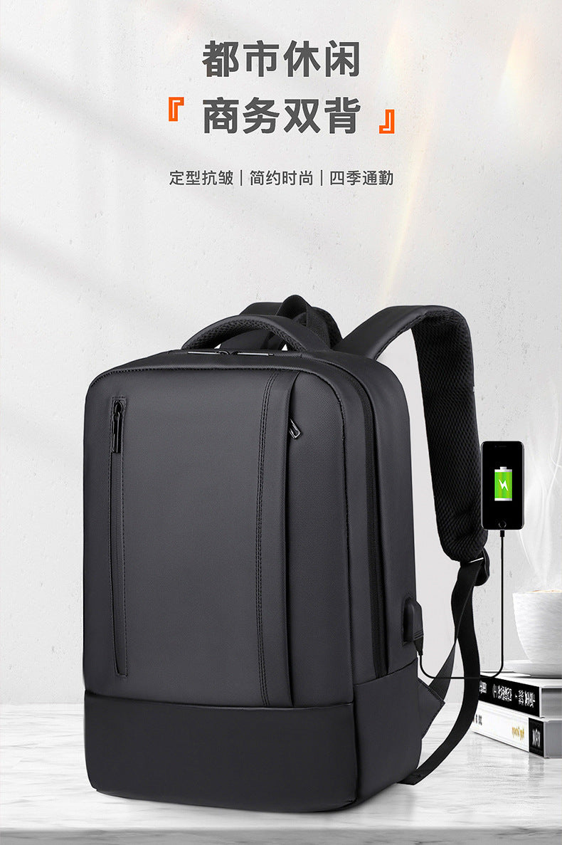 New Men's Business Backpack USB Charging Multifunctional Laptop Bag Commuter Large Capacity Backpack