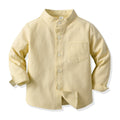 Boys' long-sleeve shirt - spring collection: stylish outerwear, candy-colored casual jacket, preppy style kids' shirt