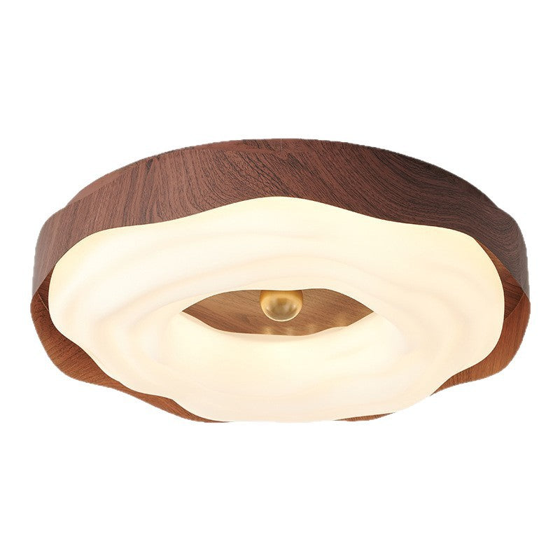 Bedroom ceiling lamp antique walnut pattern cookie creative personality cream wind master bedroom lamp hanging ball room lamp