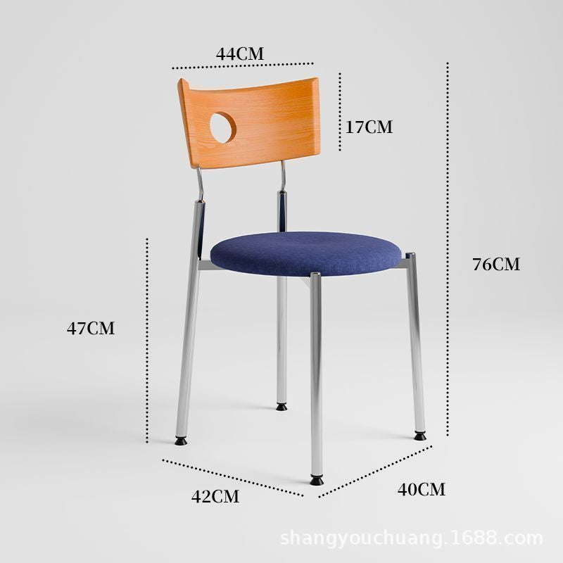 Used dining chairs, durable solid wood dining table and chairs, designer influencer minimalist high-end wabi-sabi style french retro chairs
