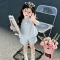 【dropshipping】girls' summer outfit set - fresh new style baby shorts princess two-piece top - kids' summer no-show