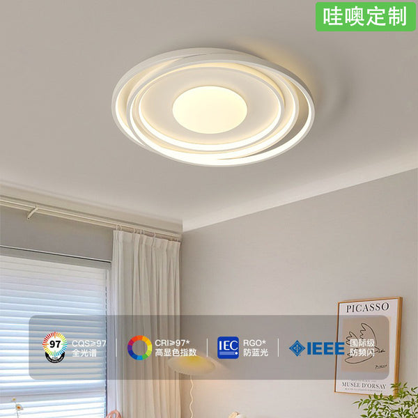 [Wow] Cream wind minimalist ceiling lamp warm romantic room lamp restaurant full spectrum eye protection Zhongshan lamp