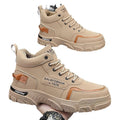 Men's 2025 new winter work boots: waterproof, slip-resistant, wear-resistant, athletic, casual, workwear, and trendy martin boots for construction sites
