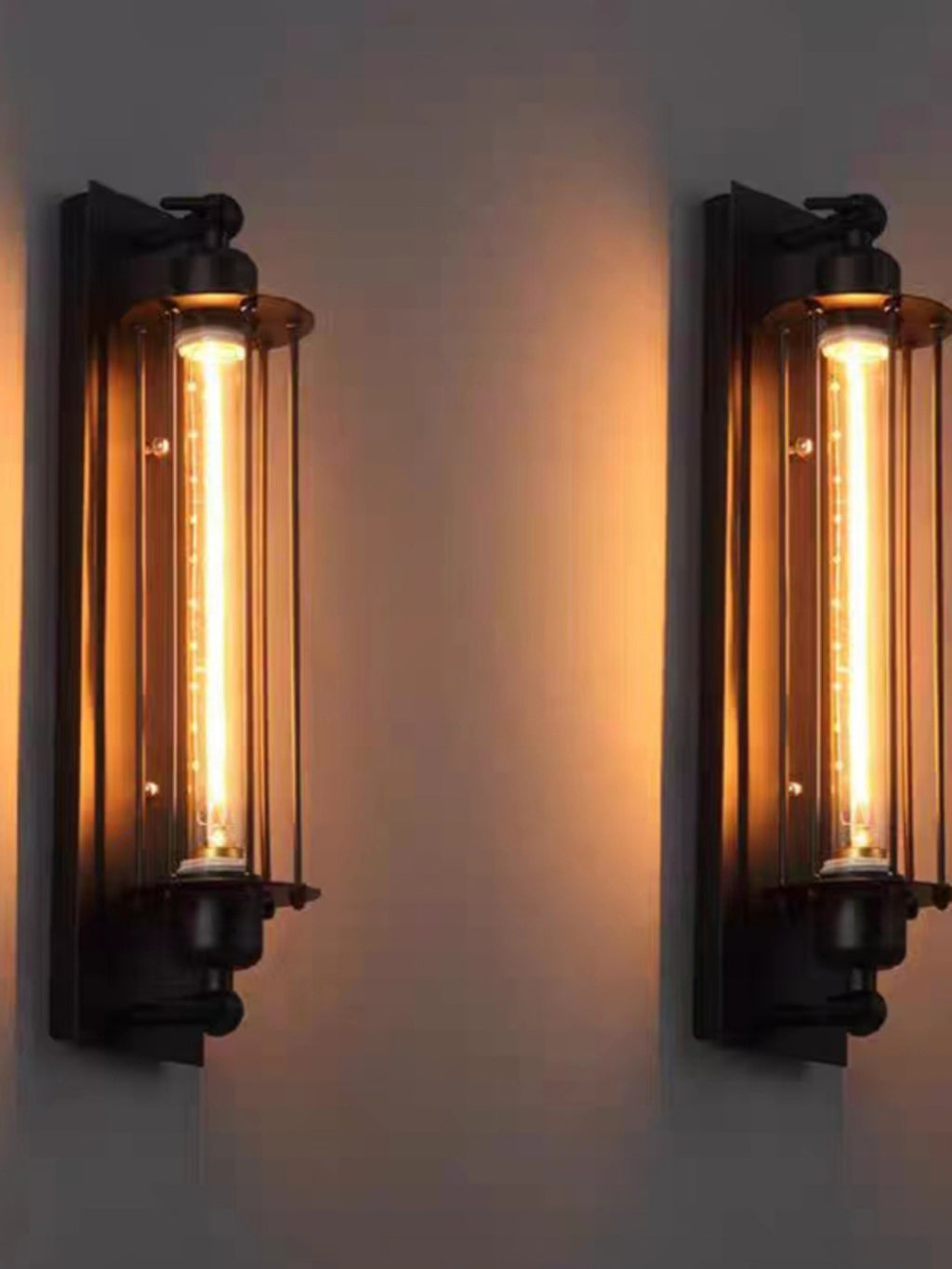 American retro loft lamps industrial style cafe bar barbecue restaurant dining room balcony wrought iron flute wall lamp