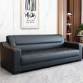 Office sofa business vip reception lounge office sofa genuine leather sofa office sofa coffee table set