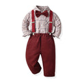 Boys' spring/autumn stylish outfit set - korean style handsome plaid long-sleeve shirt for kids - new arrival, dropshipping available