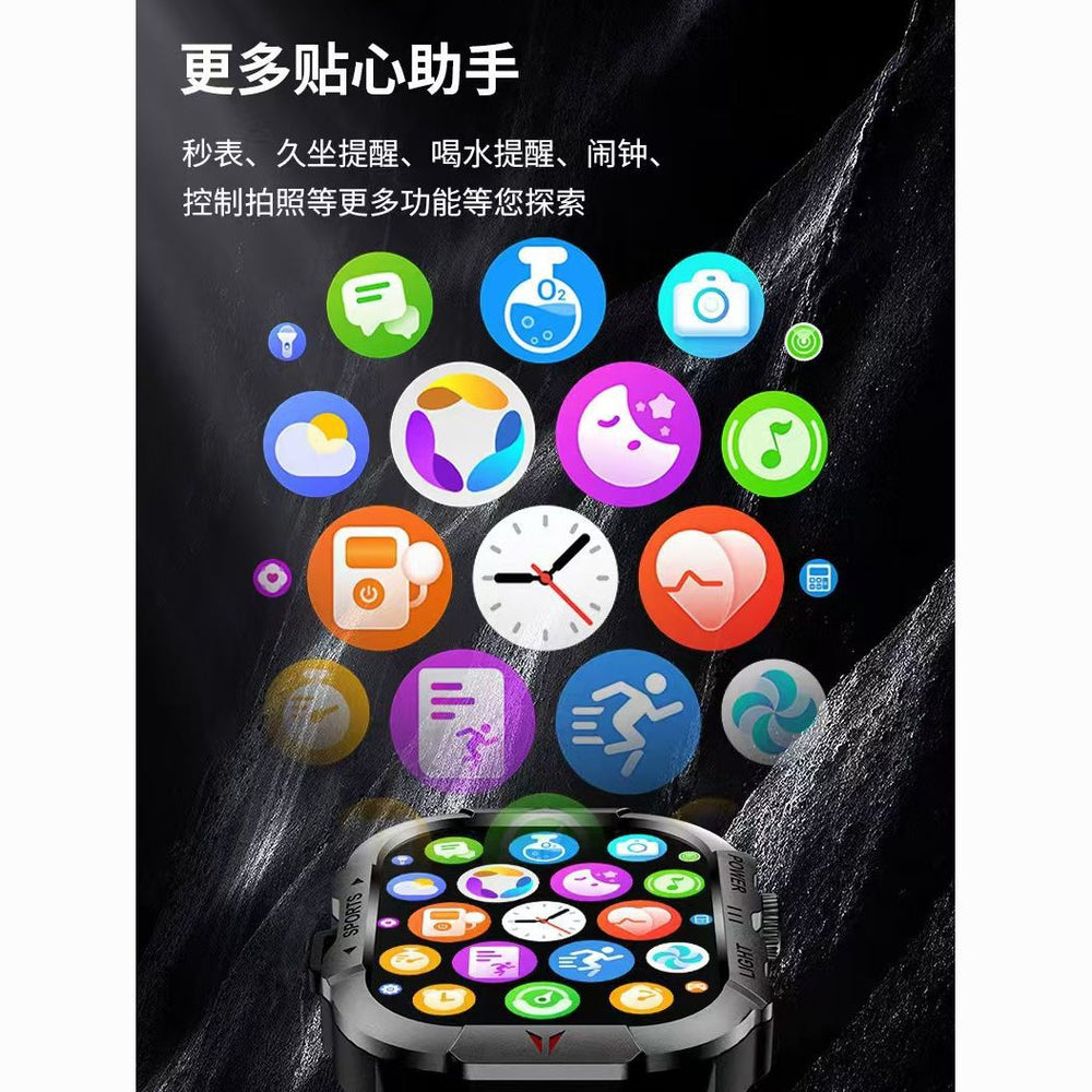 Bluetooth blood pressure sports flashlight watch smart call x31 smart multi-outdoor watch heart rate black green adult
