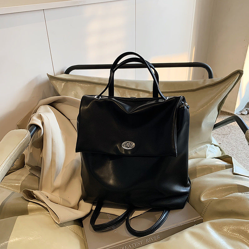 Student class backpack women's 2025 winter new ins trendy fashion student bag high-end versatile women's bag
