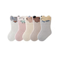 Babylon newborn kids socks combed cotton breathable boneless baby socks cartoon animal pure color newborn socks