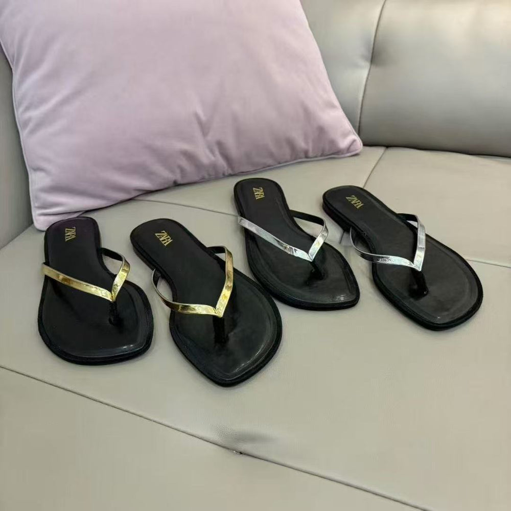 Za flat bottom french ring sandals toe sandals fairy shoes outweareasiest for matchnew arrival summer vacation beach sandals