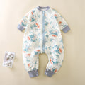 Kids sleeping bag fall and winter style quilted split-leg zipper sleeping bag baby pure cotton type a romper infant anti-kick quilt