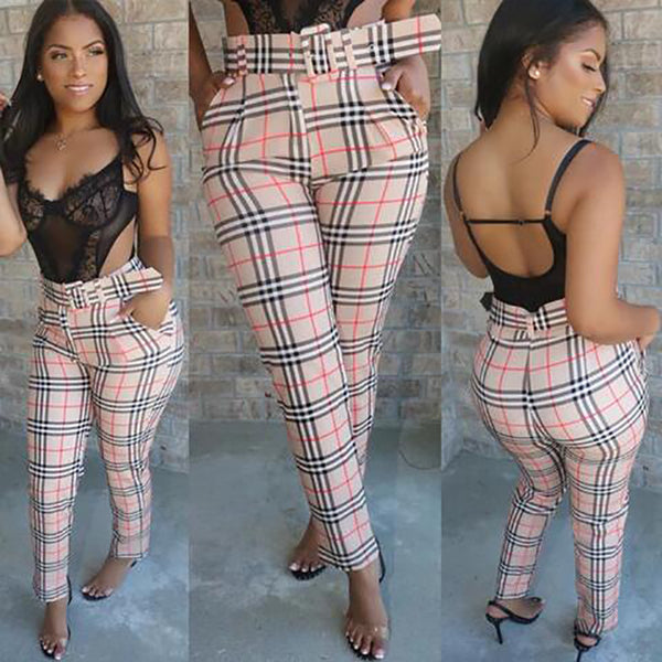 OL6082 new product   European and American fashion women's casual pants (including belt) spot sales