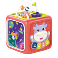 Baby multifunctional hexahedron children's educational early learning hand drum baby music patting drum toy shape recognition