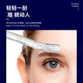 Factory custom new marble eyebrow razor straight handle with protective net stainless steel anti-scratch eyebrow knife wholesale beauty tools