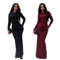 C7650 cross-border   fashion women's elegant back-slit bodycon evening gown dress