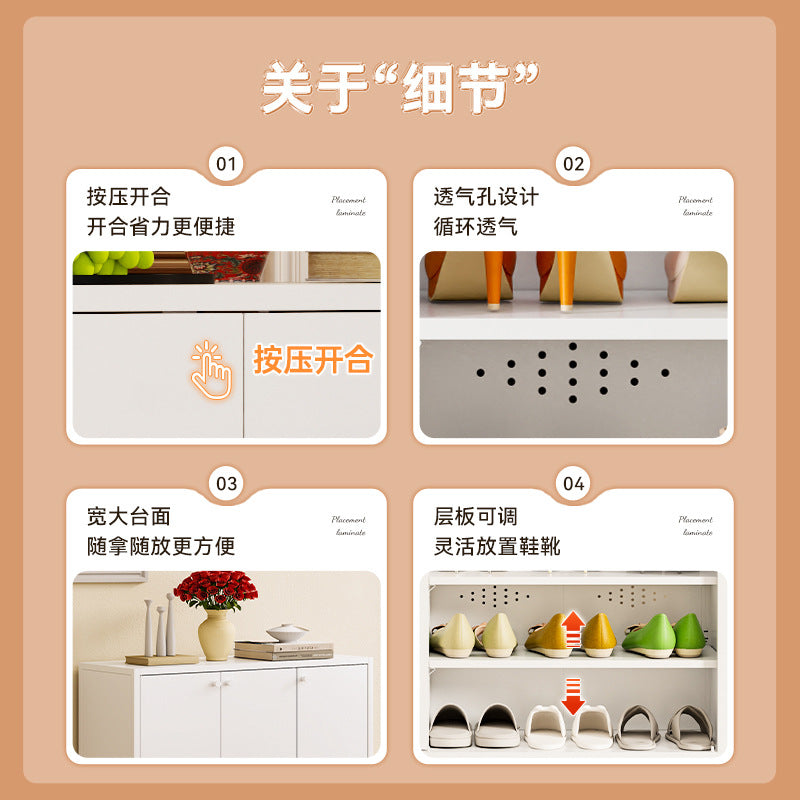 Steel for home shoe cabinet door all-in-one cabinet outside corridor entrance entrance iron storage cabinet all-in-one wall storage cabinet