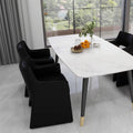 Italian style home dining chair backrest chair bar sales department reception negotiation table and chair combination solid wood armrest soft bag