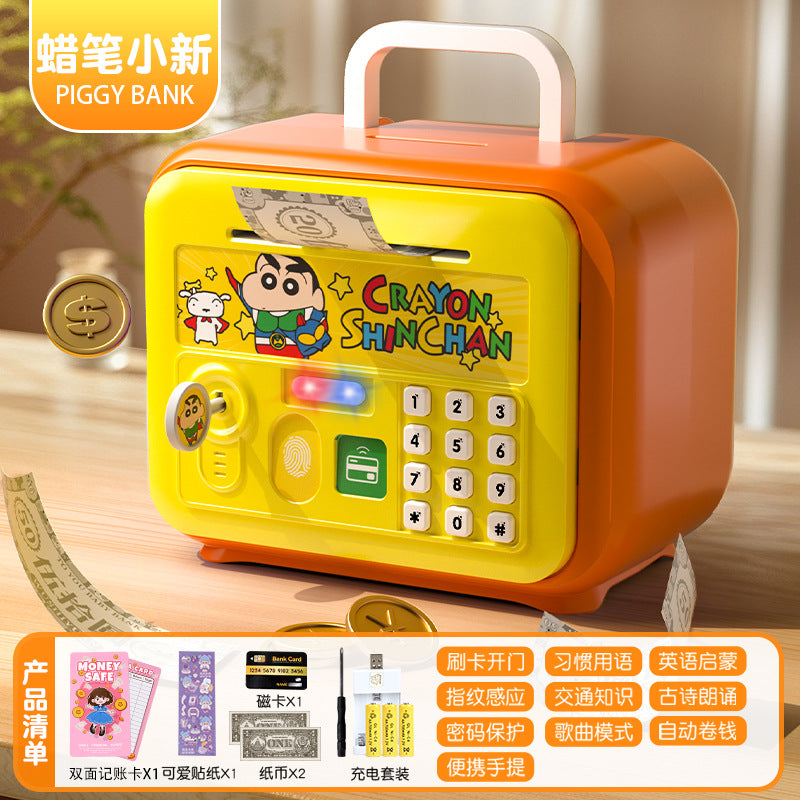 Nezha kids boys and girls piggy bank safe cabinet key password box savings coin storage storage