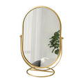 Makeup mirror desktop desktop bedroom makeup mirror can rotate 360 degrees oval mirror ins style dormitory dressing mirror