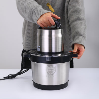 new arrival 12l large-capacity stainless steel meat grinder, home and commercial dual-purpose meat grinder, minced meat electric food processor