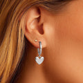 2024 fashionable and elegant 14k gold-plated heart pendant earrings - minimalist, everyday, and versatile copper-plated metal earrings