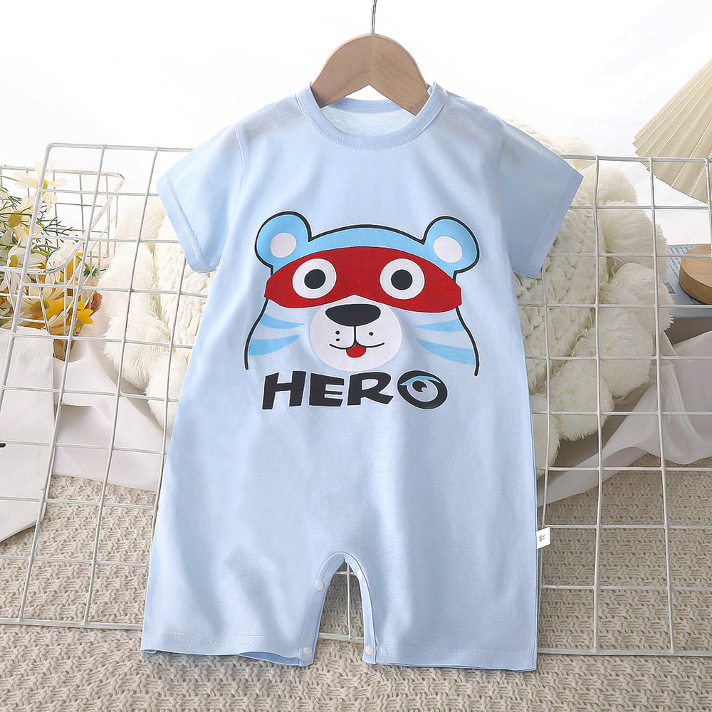 Kids' summer short-sleeve romper, newborn bodysuit, infant cotton onesie, baby boy and girl playsuit