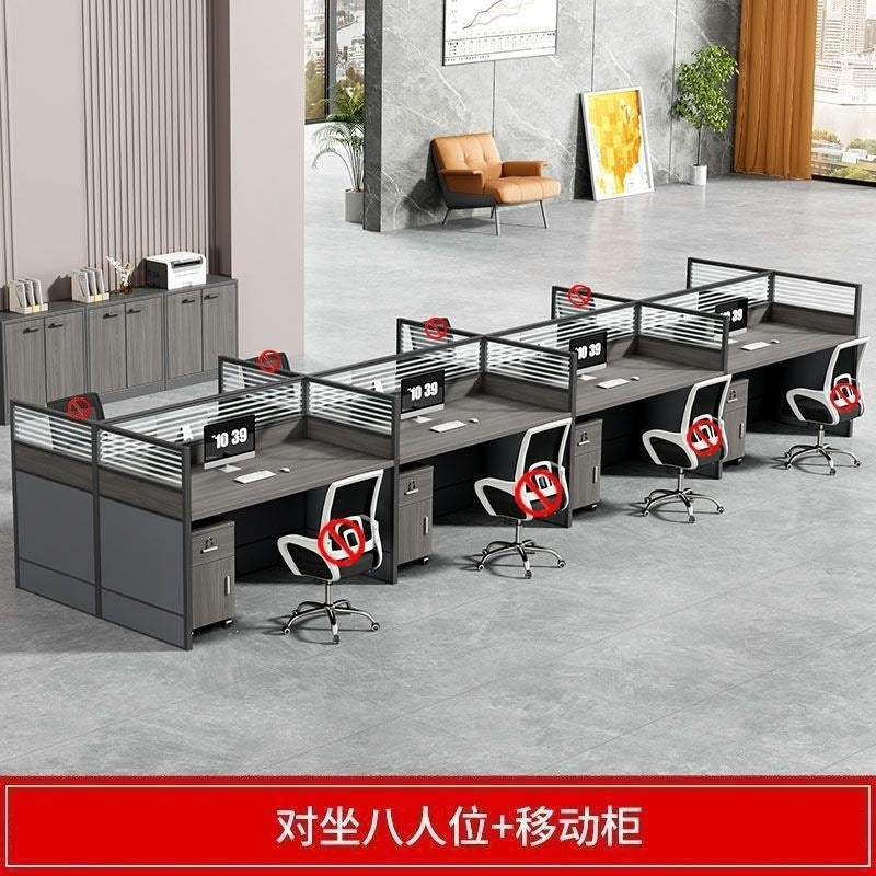 Computer desk staff slot office modern casual four, six, eighty-person slot combination screen booth desk slot