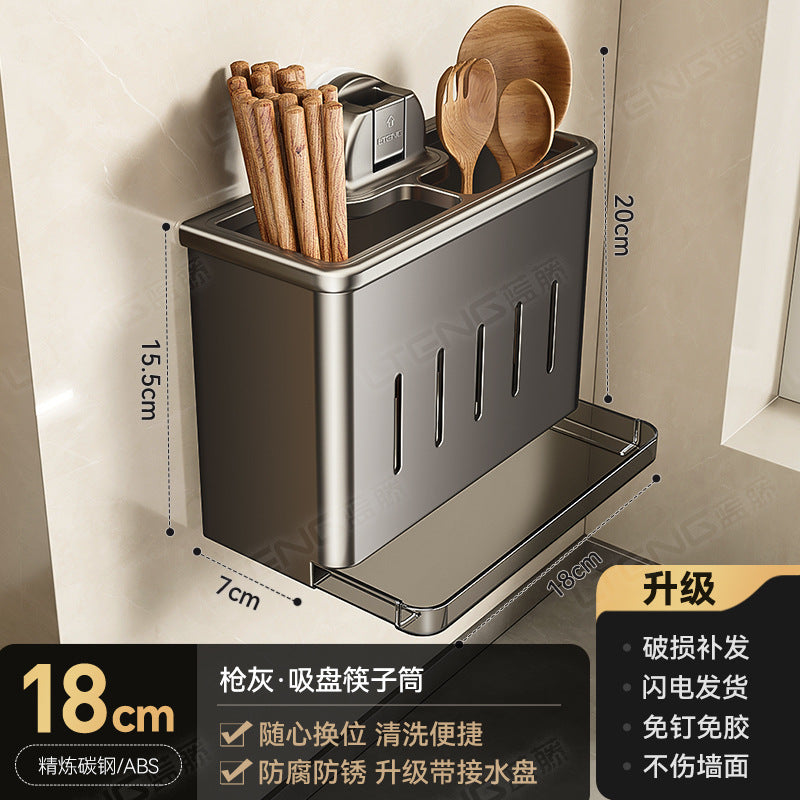 [Sample customization] Kitchen seasoning rack, no punching, wall hanging, multi-functional knife holder, pot lid holder storage
