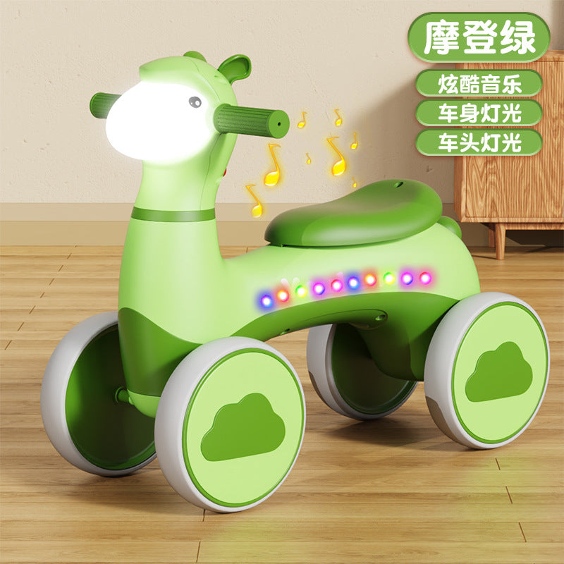 New product children's baby scooter balance car music light children's scooter four-wheel balance car manufacturer