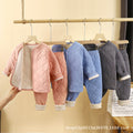 Kids school uniform handy gadgetfall and winternew arrival three-layer quilted cotton boys' cotton coat fleece-linedthickened inner layer girl's cotton jacket type a